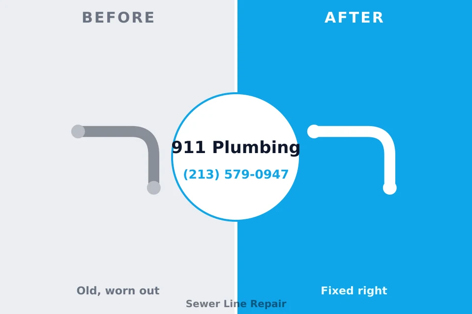 Before and after: plumbing company Cameron Park, TX